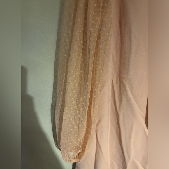 Bow Neck Long Sleeve Shift Dress - Picture 4 of 7